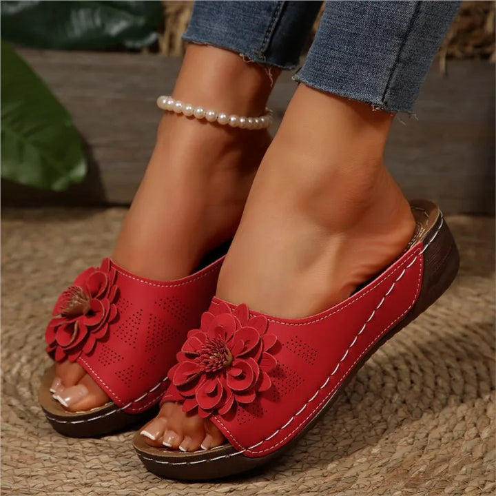 Esmeralda | Women's Slip On Wedge Sandals with Cushioned Comfort