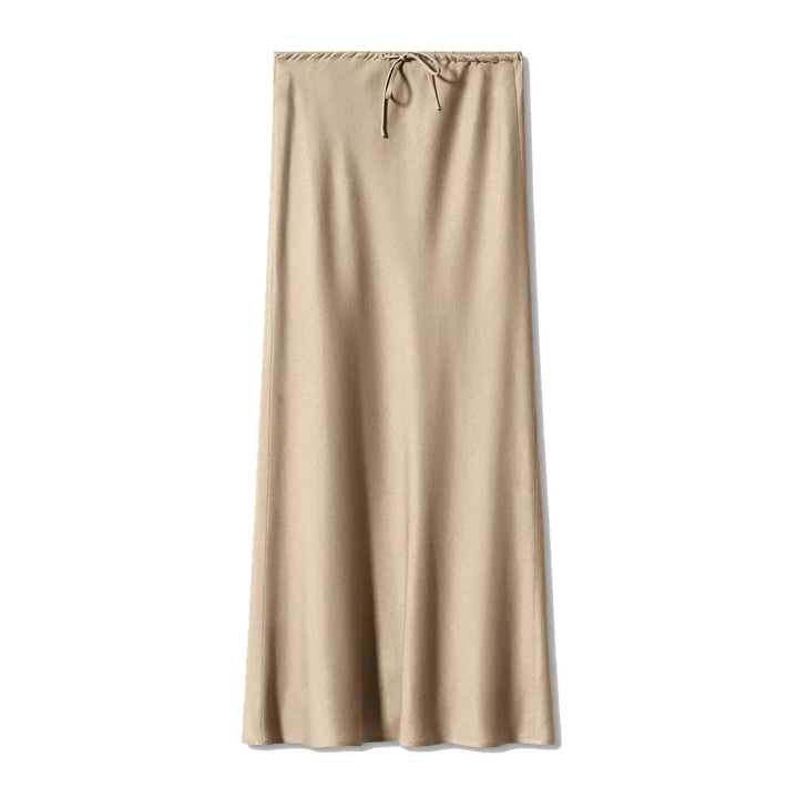 Gwyneth | Women's Satin Drawstring Maxi Skirt