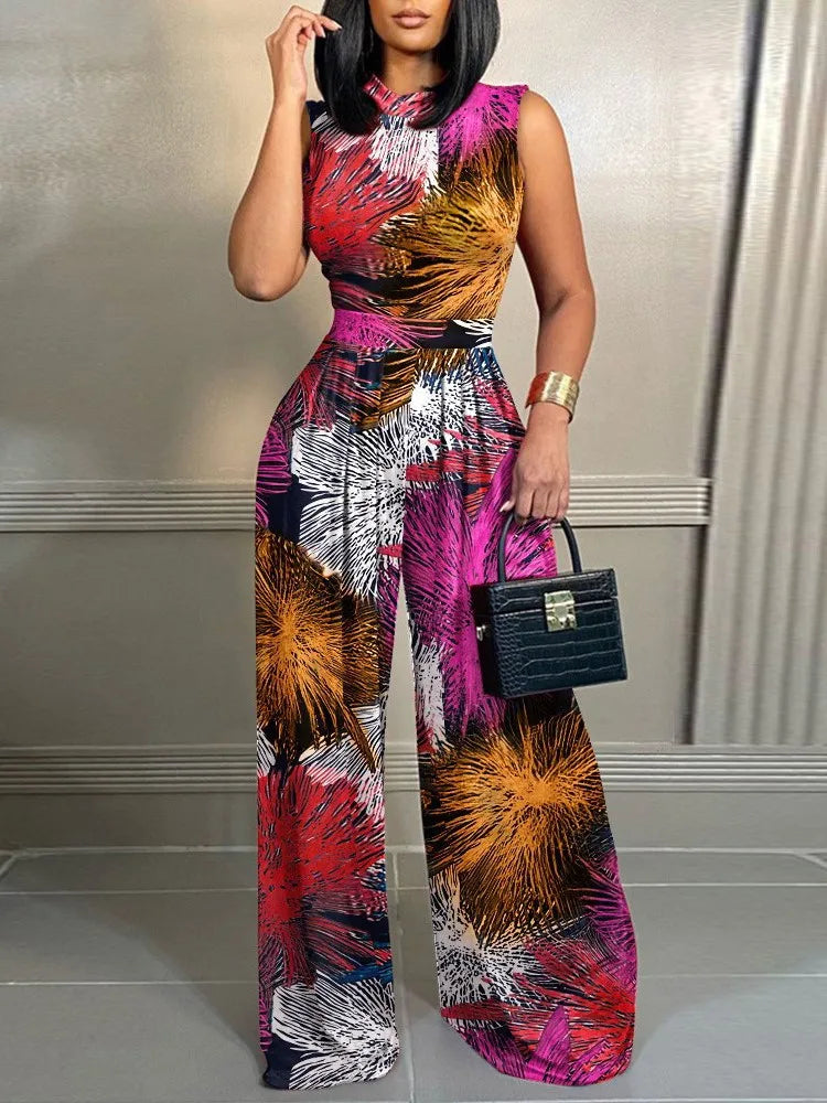 Inge | Women's Sleeveless Wide Leg Jumpsuit