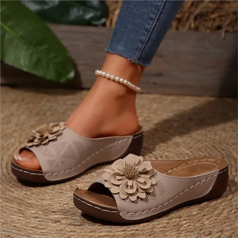 Esmeralda | Women's Slip On Wedge Sandals with Cushioned Comfort