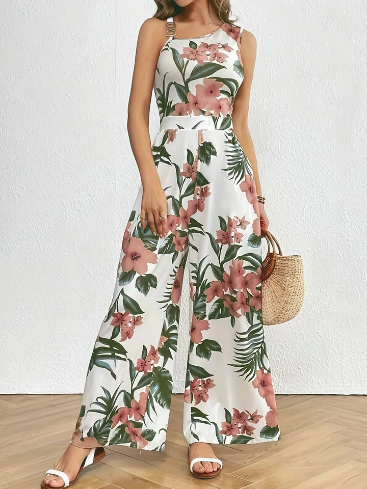 Nana | Women's Floral Wide Leg Jumpsuit