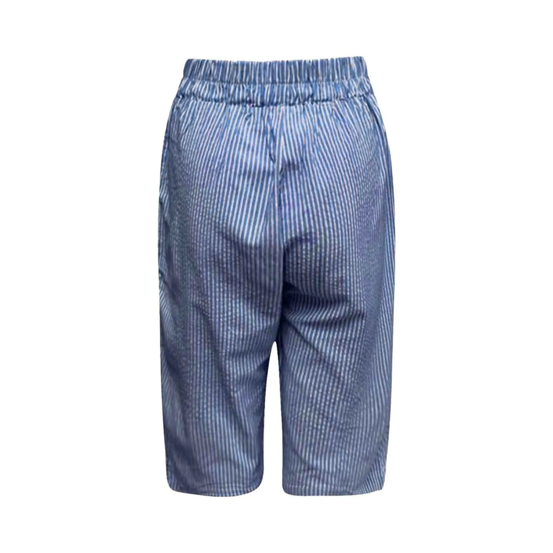 Jennifer | Women's Striped Linen Bermuda Shorts