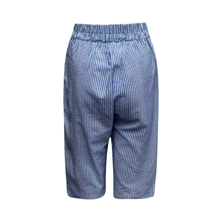 Jennifer | Women's Striped Linen Bermuda Shorts