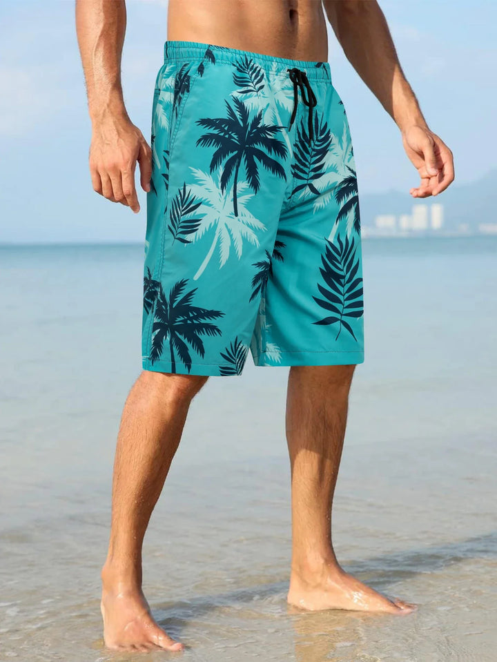 Chad | Men's Palm Print Swim Shorts
