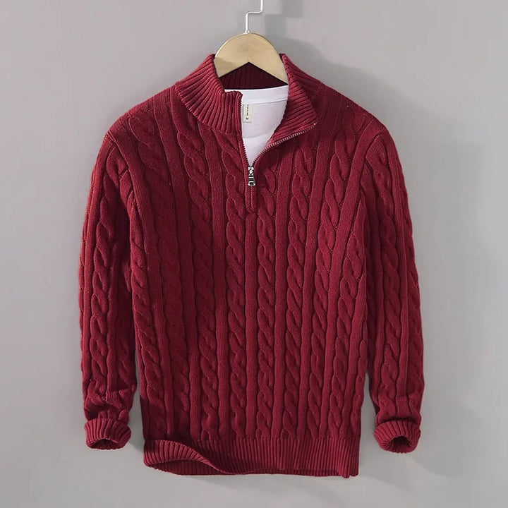 Roger | Classic Cable Knit Half-Zip