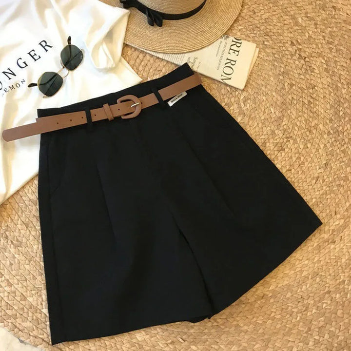 Audrie | Women's Pleated Wide Leg Shorts