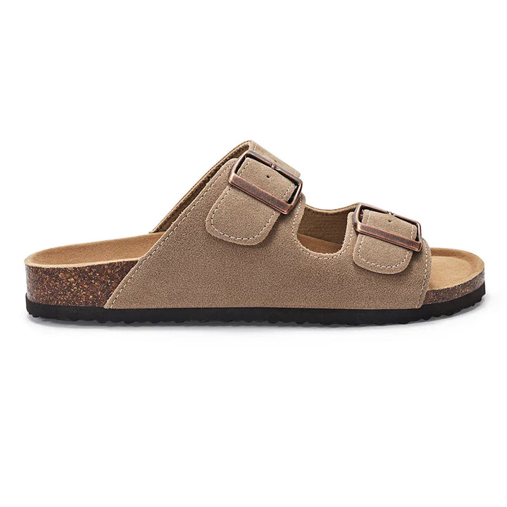 Saga | Women's Double Strap Slide Sandals with Cushioned Footbed