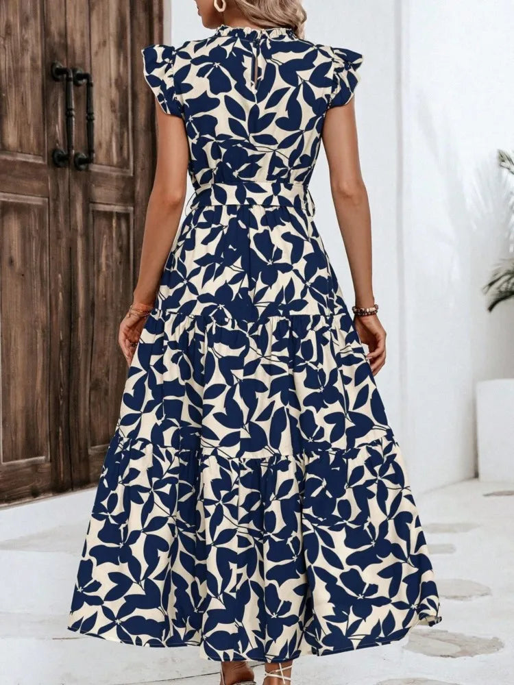 Atima | Women's Floral Flutter Sleeve Midi Dress
