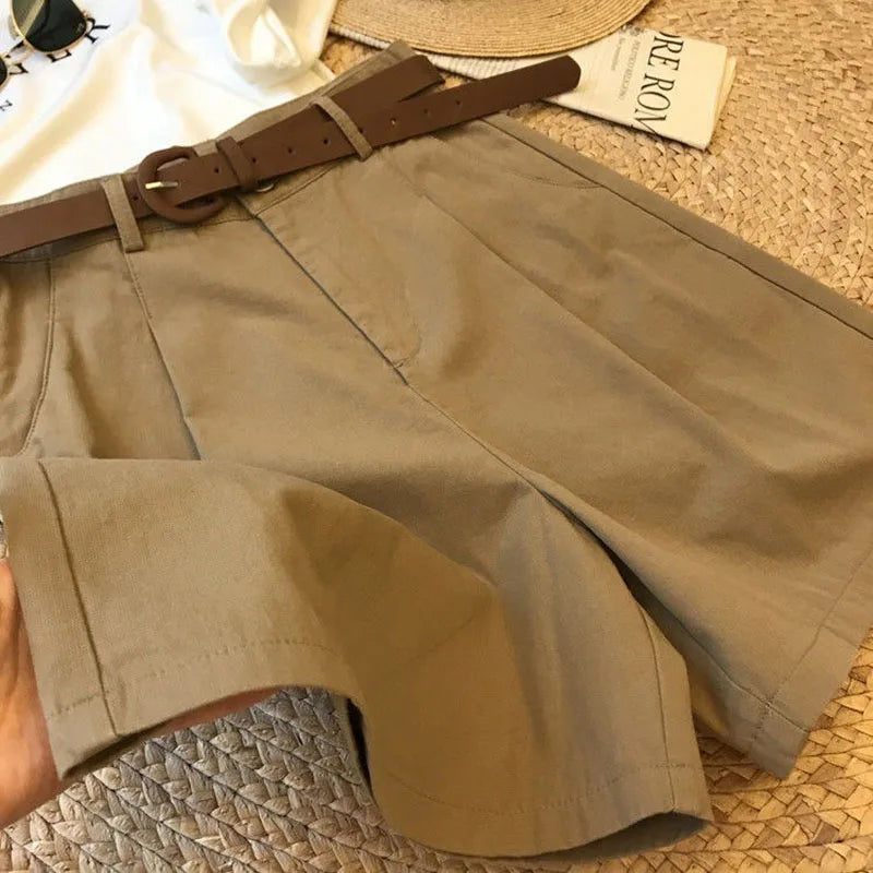 Audrie | Women's Pleated Wide Leg Shorts