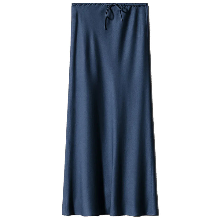 Gwyneth | Women's Satin Drawstring Maxi Skirt