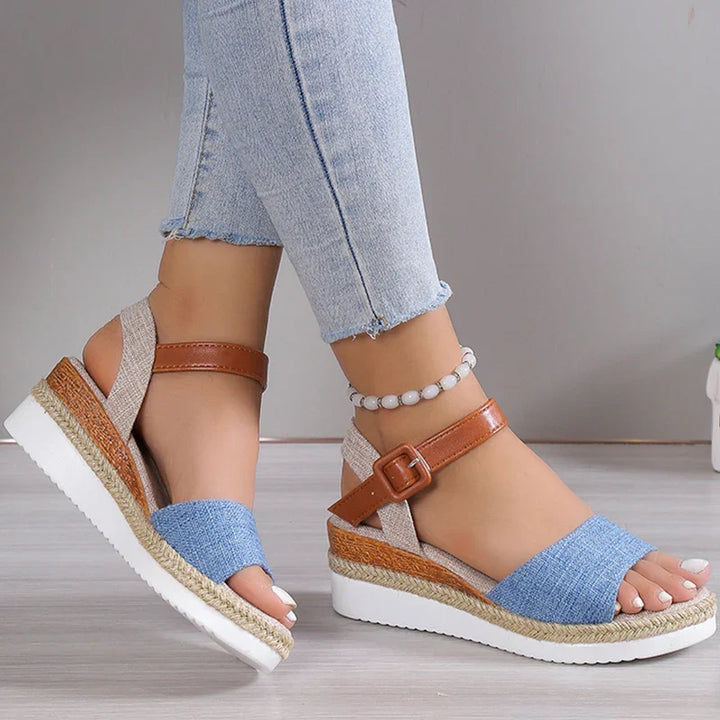 Beverly | Women’s Platform Espadrille Sandals with Ankle Strap