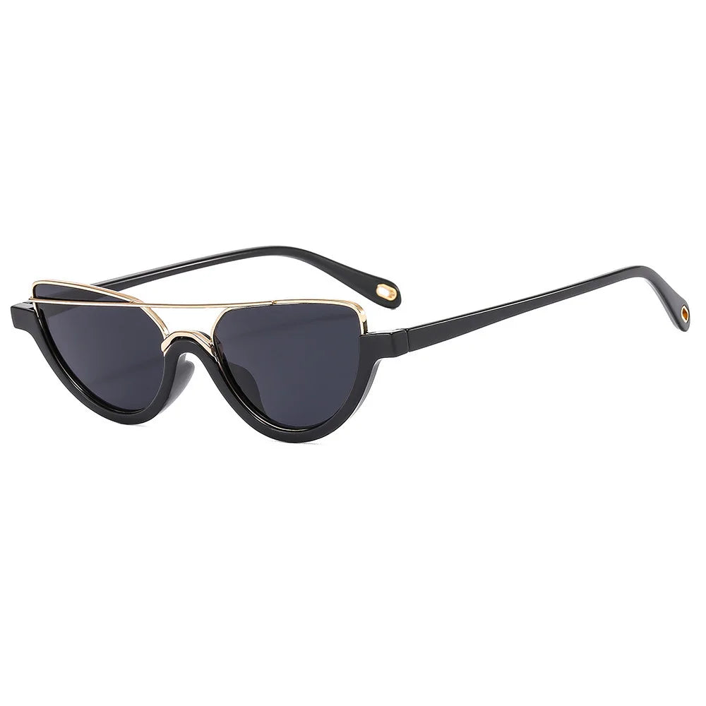 Trisha | Women's Cat-Eye Sunglasses with Metal Brow Bar