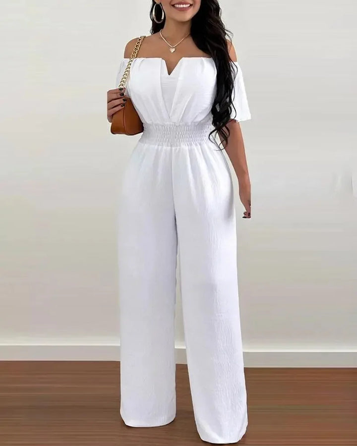 Hilde | Women's Off Shoulder Wide Leg Jumpsuit
