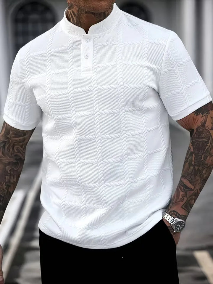 Dante | Men's Textured Short Sleeve Henley Shirt