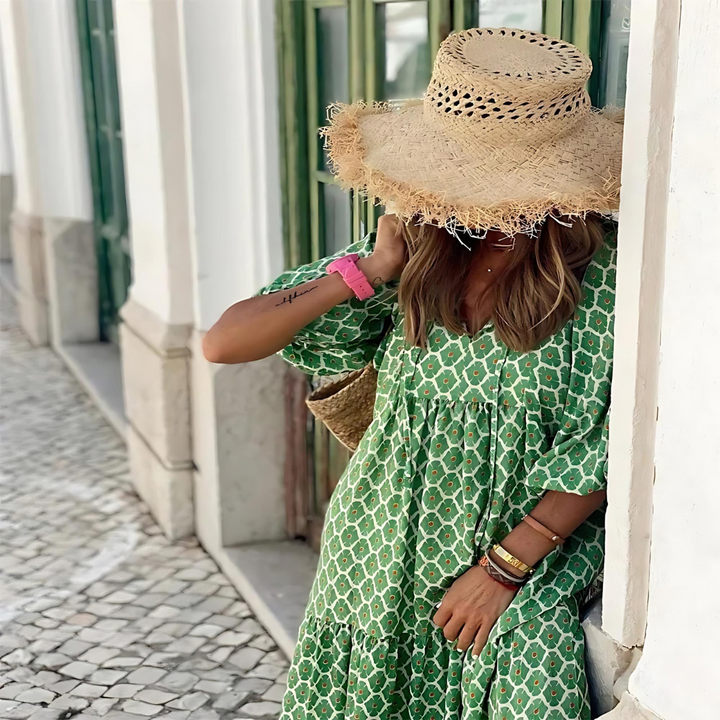 Dana | Women's V-Neck Tiered Maxi Dress