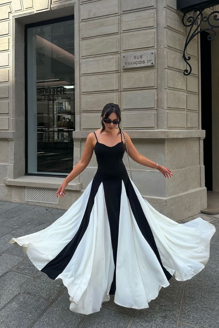 Leticia | Women's Contrast Wedding Guest Maxi Dress