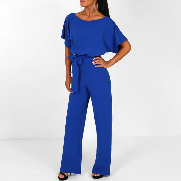 Annette | Women's Tie Waist Wide Leg Jumpsuit