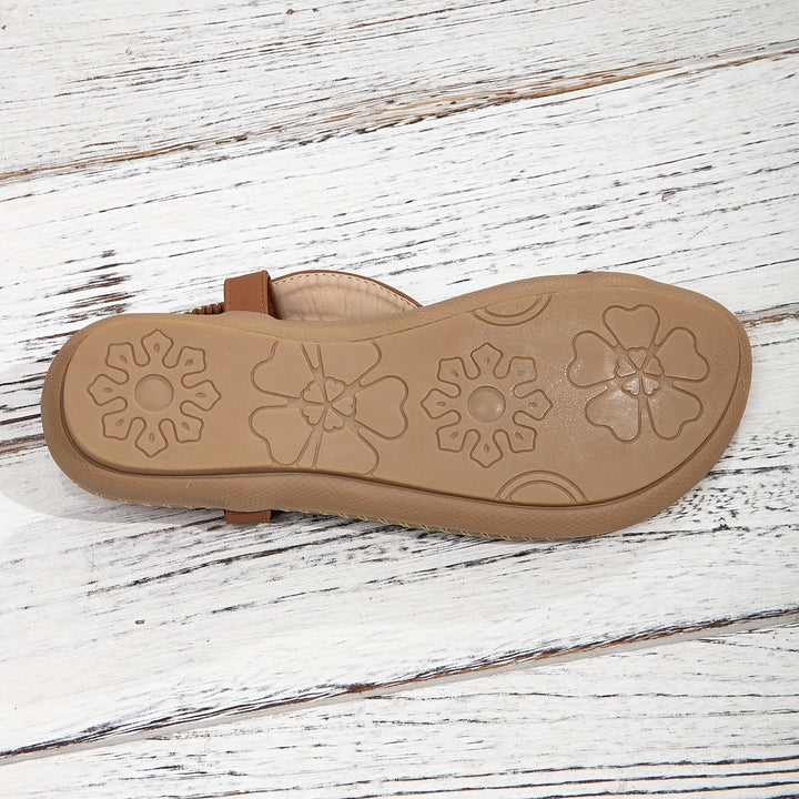 Mariela | Women's Beaded Thong Flat Sandals with Back Strap