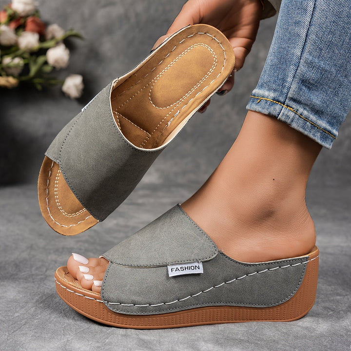 Shanna | Women's Comfortable Wedge Slide Sandals