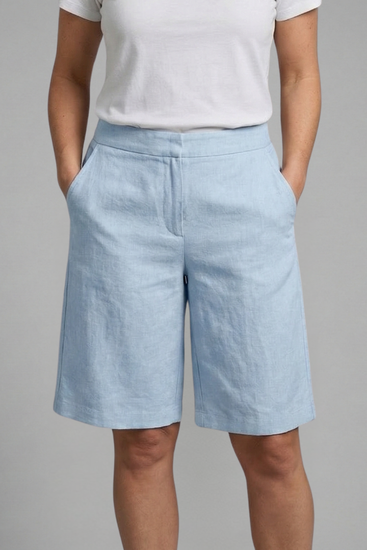 Clara | Women's Linen Straight Leg Shorts