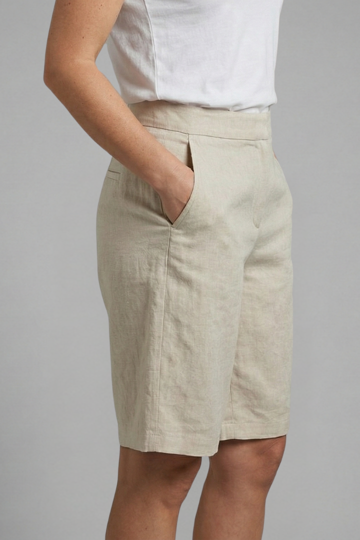 Clara | Women's Linen Straight Leg Shorts