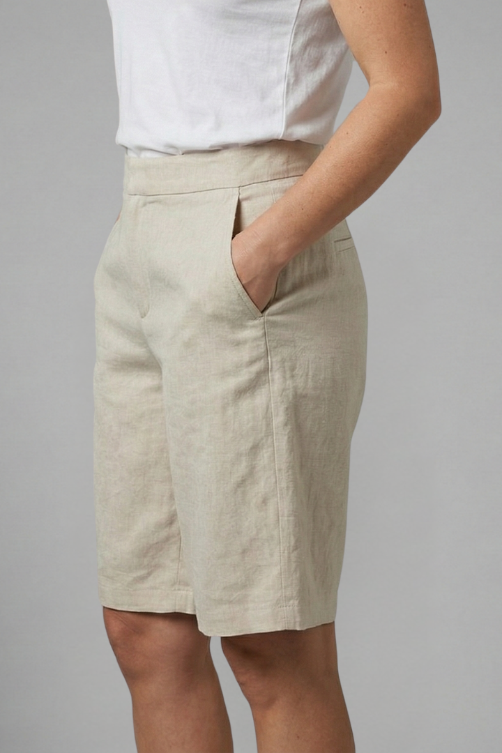 Clara | Women's Linen Straight Leg Shorts