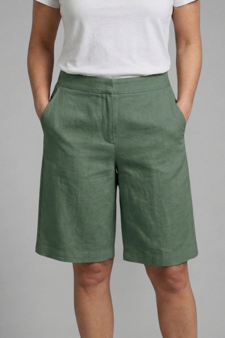 Clara | Women's Linen Straight Leg Shorts
