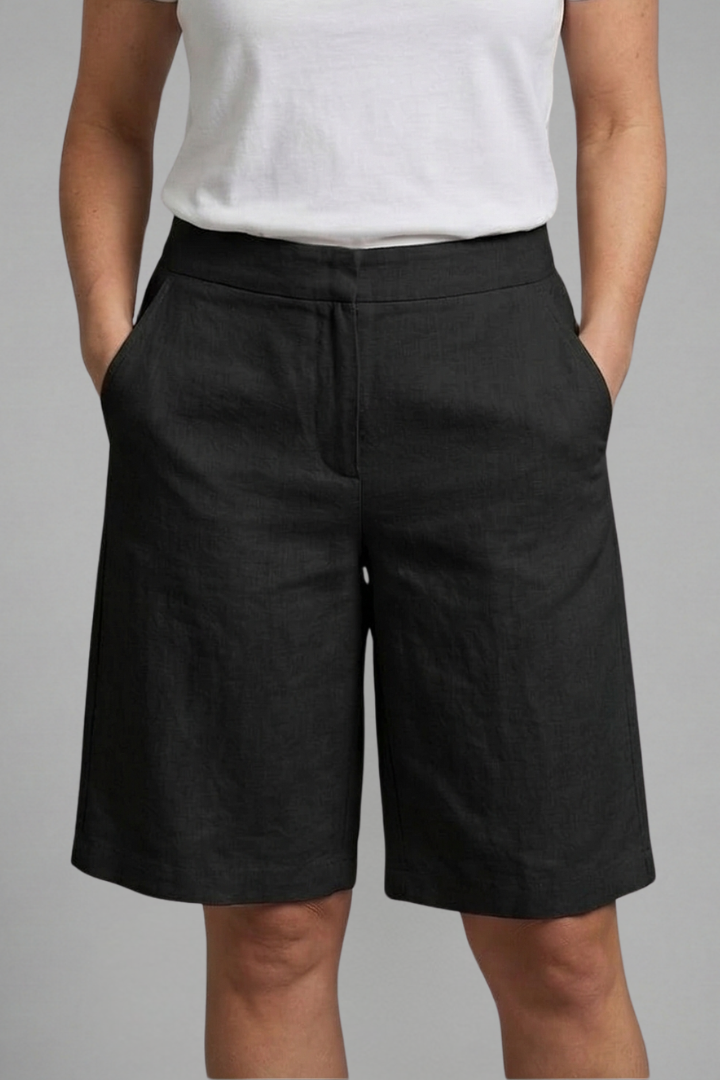 Clara | Women's Linen Straight Leg Shorts