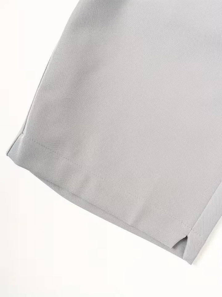 Light gray Cole men's lightweight straight leg shorts in easygoing polyester fabric, perfect for warm days.