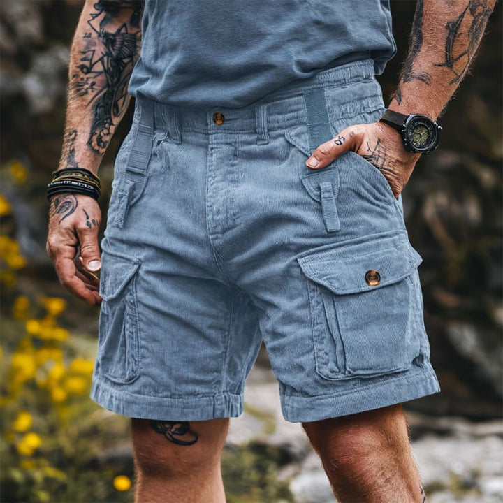 Drew | Men's Knee Length Corduroy Cargo Shorts