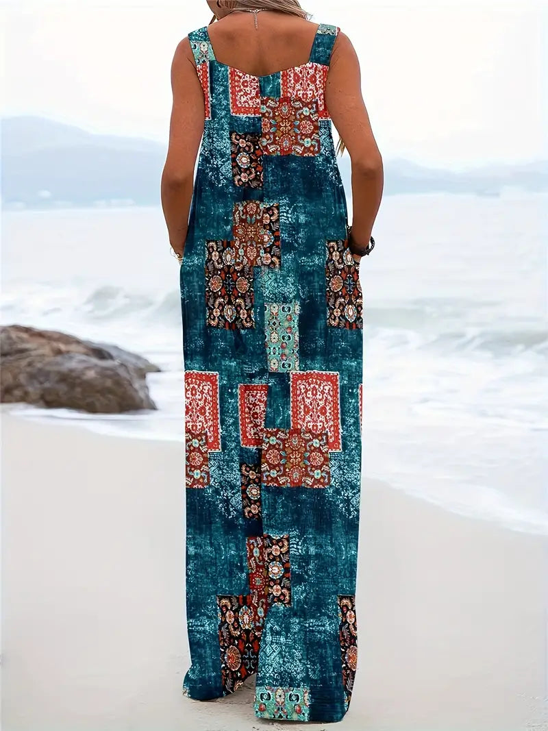 Novi | Women's Printed Wide Leg Jumpsuit