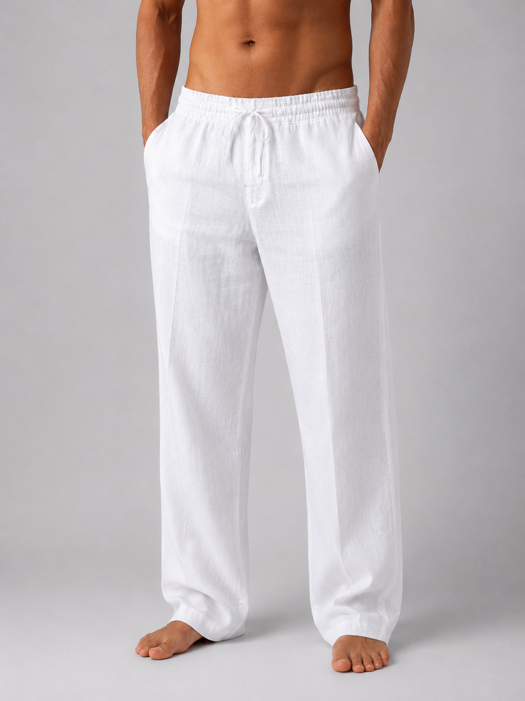 Ethan | Men's Drawstring Linen Pants