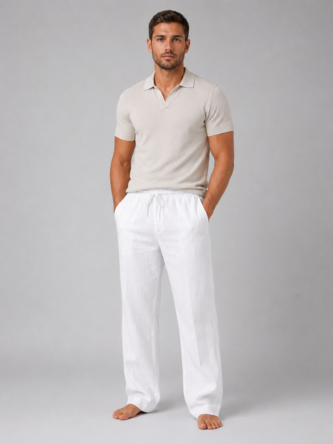 Ethan | Men's Drawstring Linen Pants