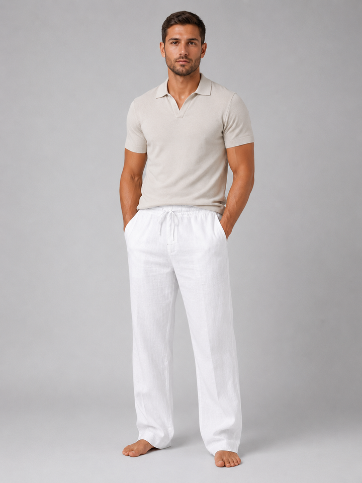 Ethan | Men's Drawstring Linen Pants