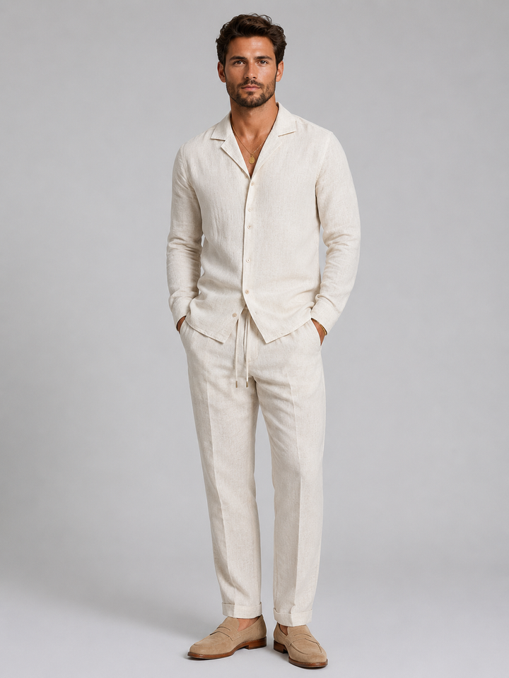Mason | Men's Linen Shirt & Pants Set