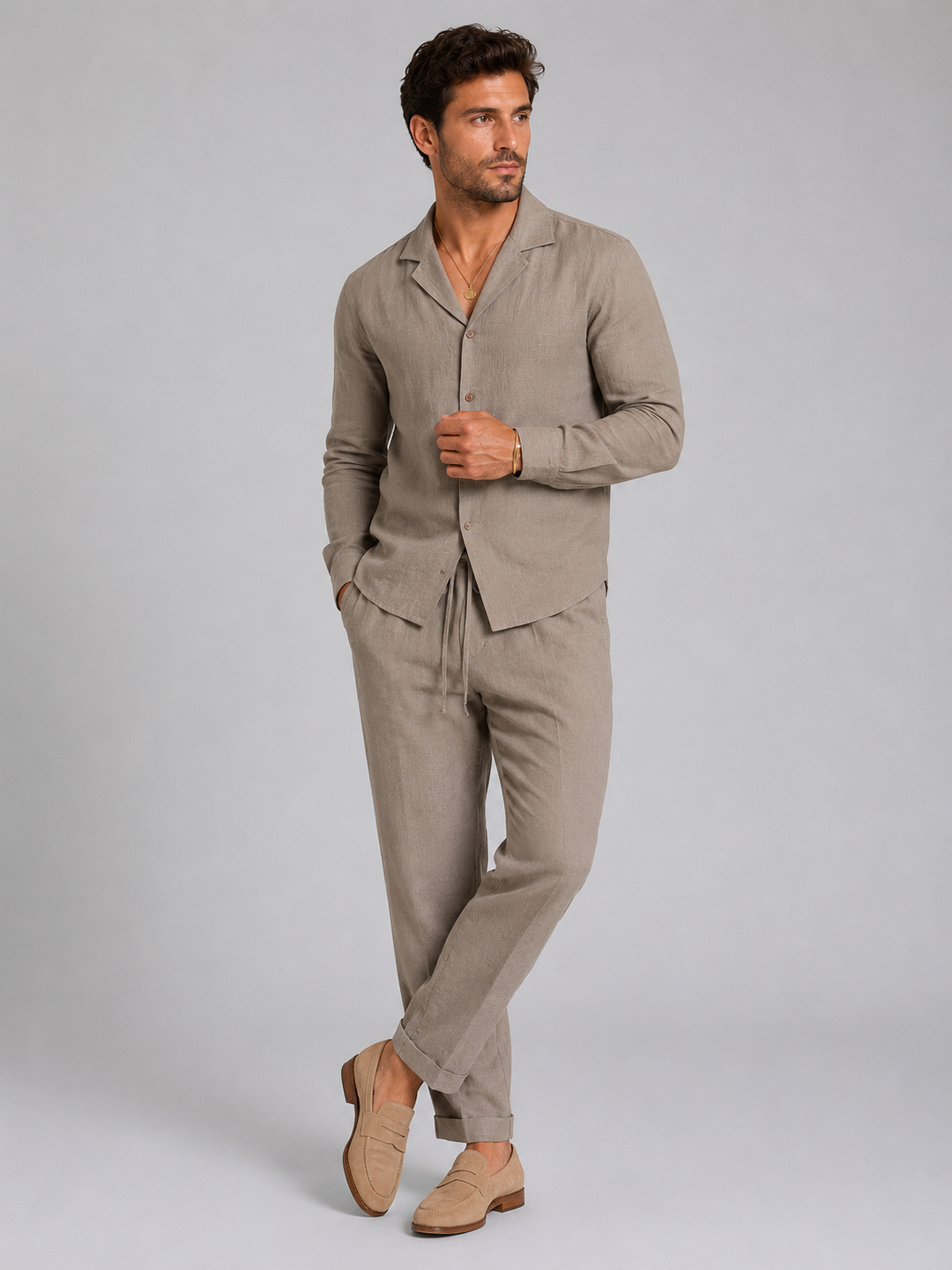 Mason | Men's Linen Shirt & Pants Set