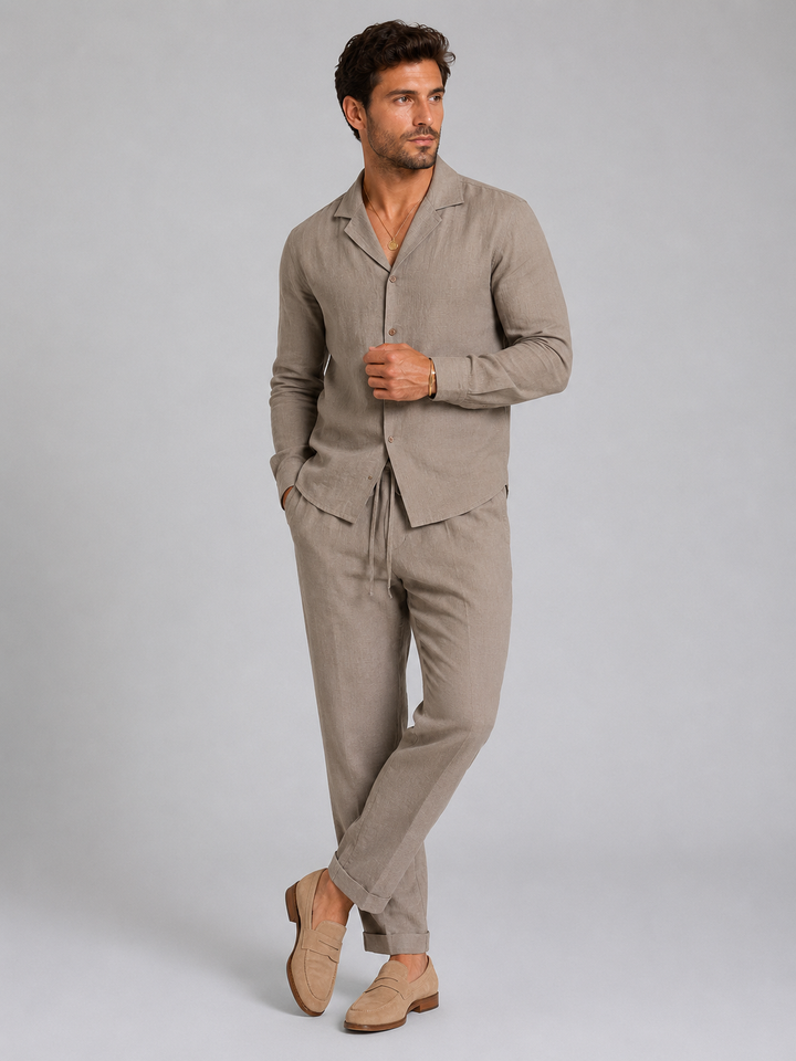 Mason | Men's Linen Shirt & Pants Set