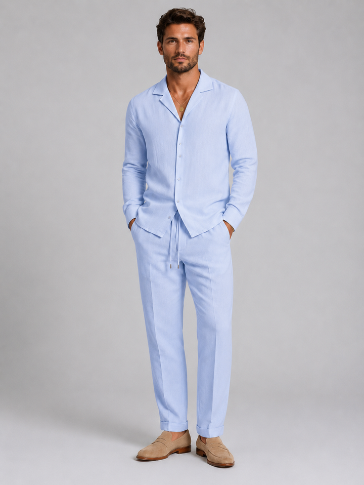 Mason | Men's Linen Shirt & Pants Set