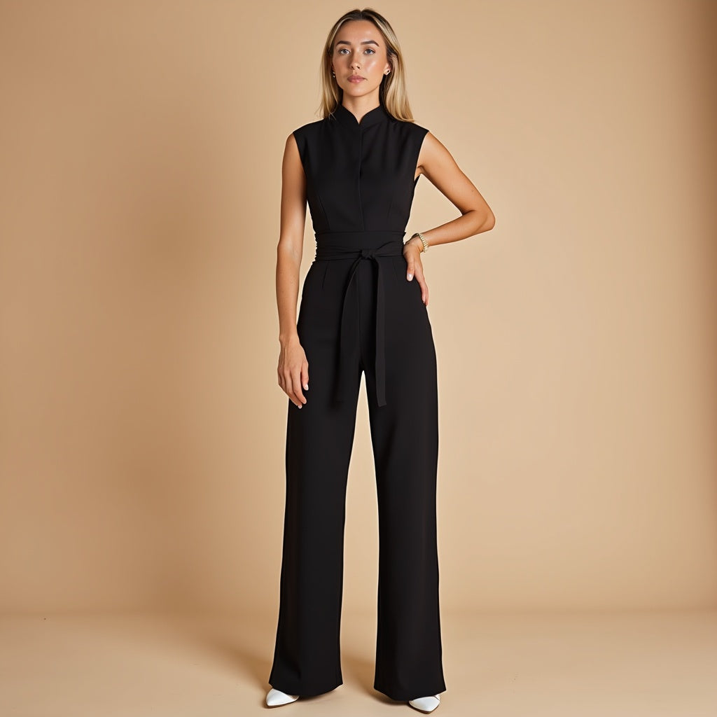 Victoria | Women's Tie Waist Wide Leg Jumpsuit