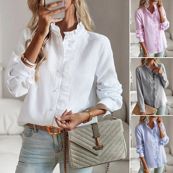 Mila | Women's Ruffle Button Up Top