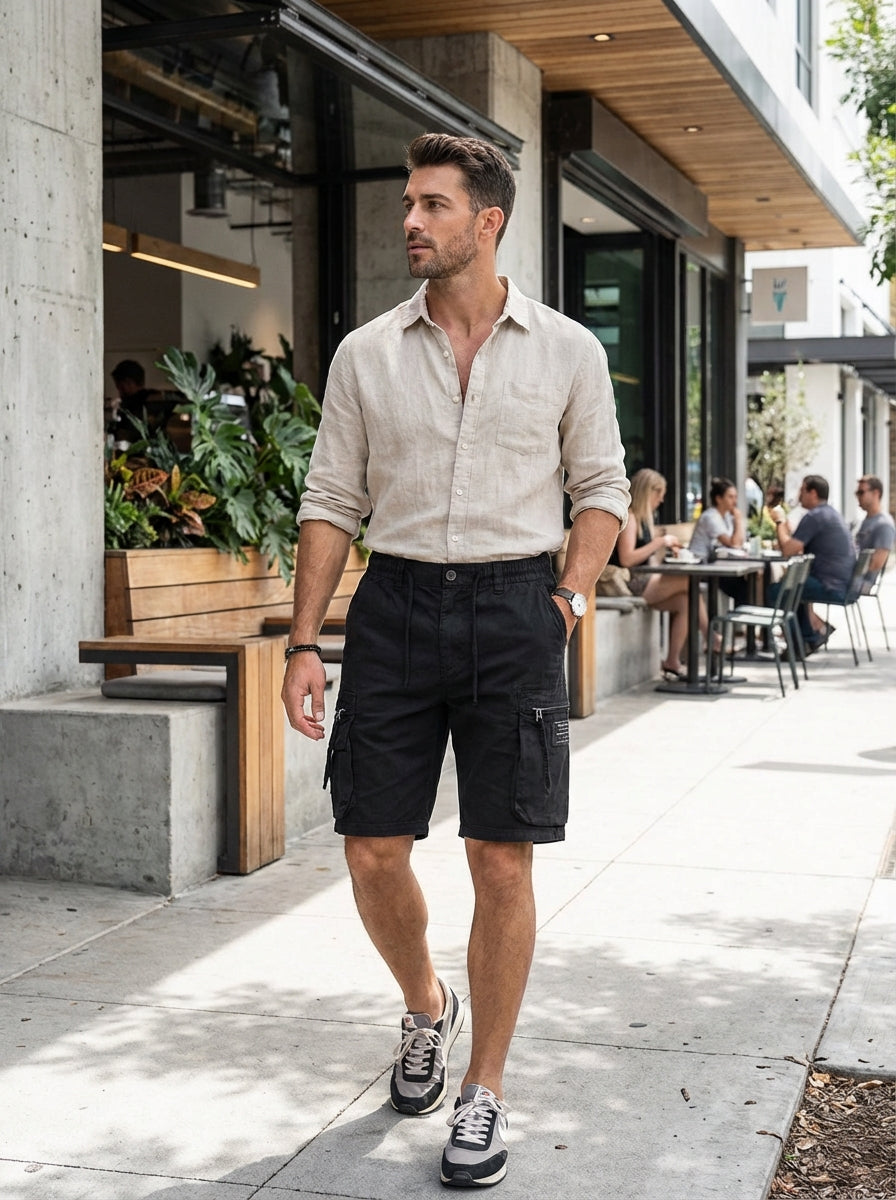 Reid | Men's Multi-Pocket Cargo Shorts