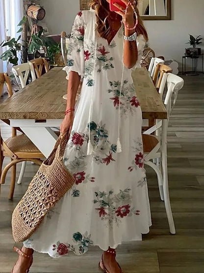 Luna | Women's Printed Boho Maxi Dress